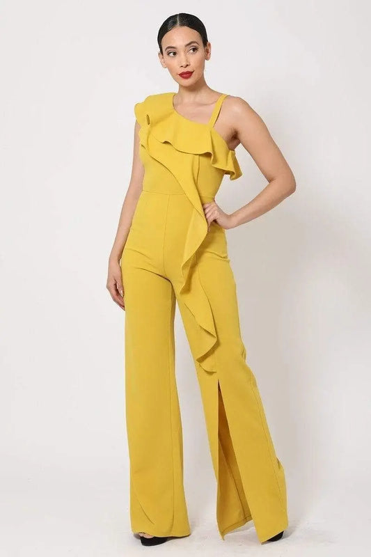 Ruffle Jumpsuit Blue Zone Planet