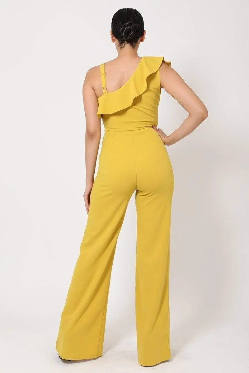 Ruffle Jumpsuit Blue Zone Planet