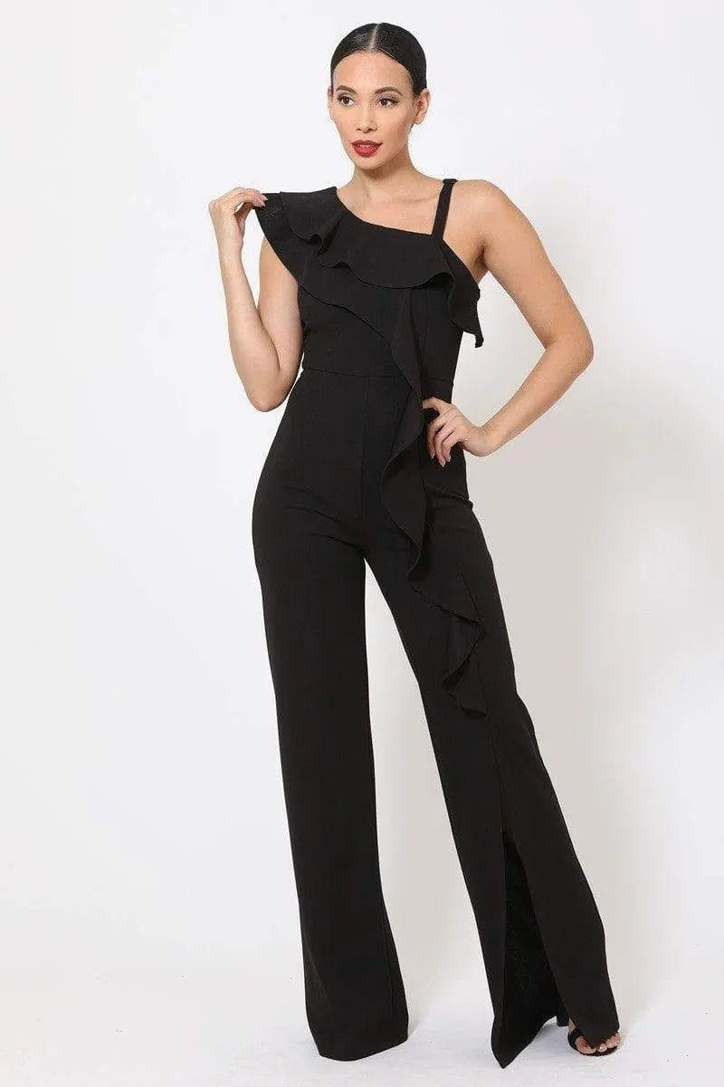 Ruffle Jumpsuit Blue Zone Planet