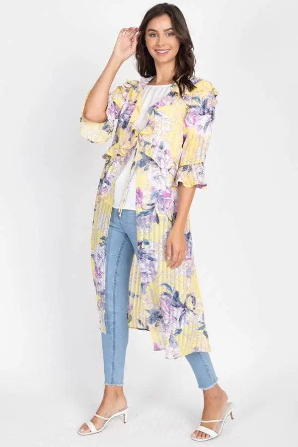 Ruffle Robe Cardigan Blue Zone Planet