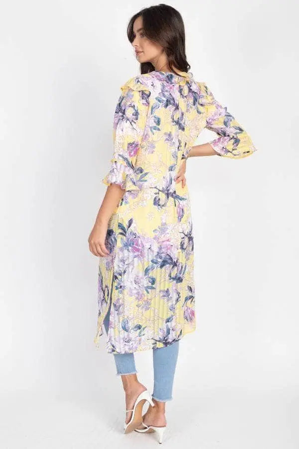 Ruffle Robe Cardigan Blue Zone Planet