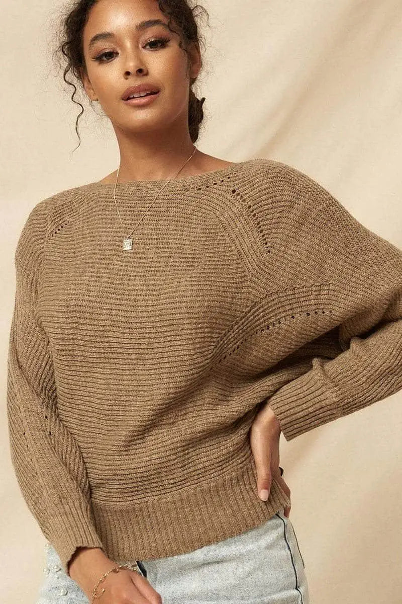 Sanctuary Ribbed Knit Sweater Blue Zone Planet