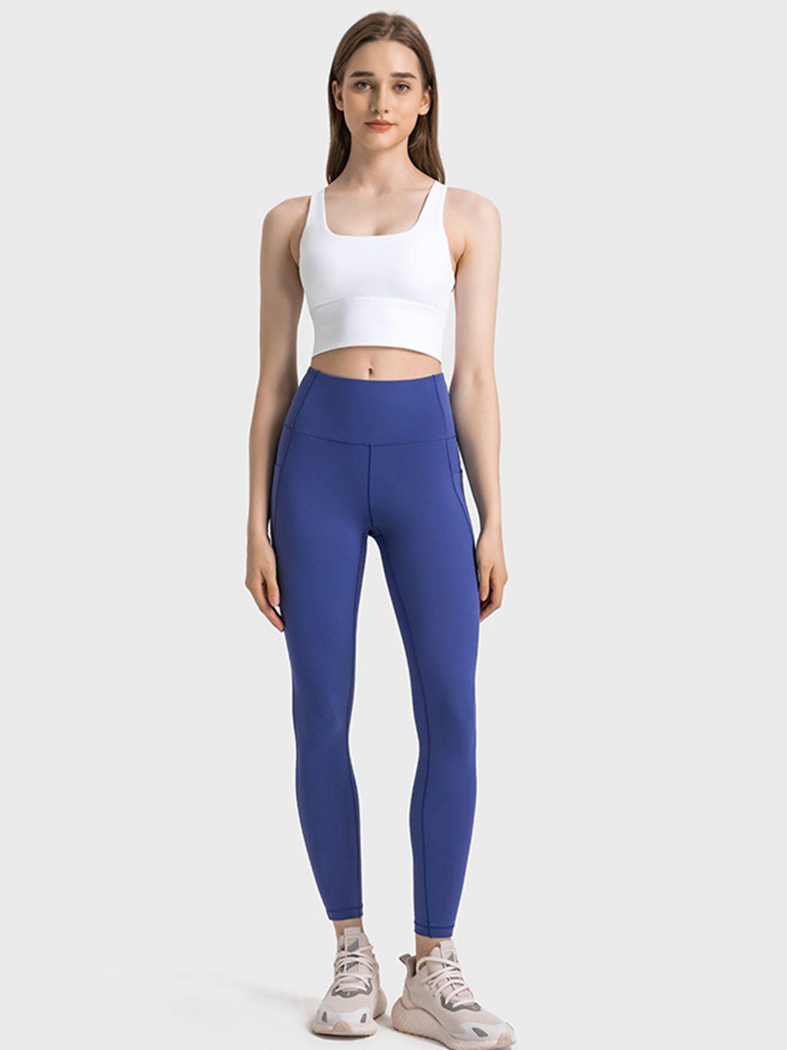 Scoop Neck Crisscross Straps Sports Bra BLUE ZONE PLANET