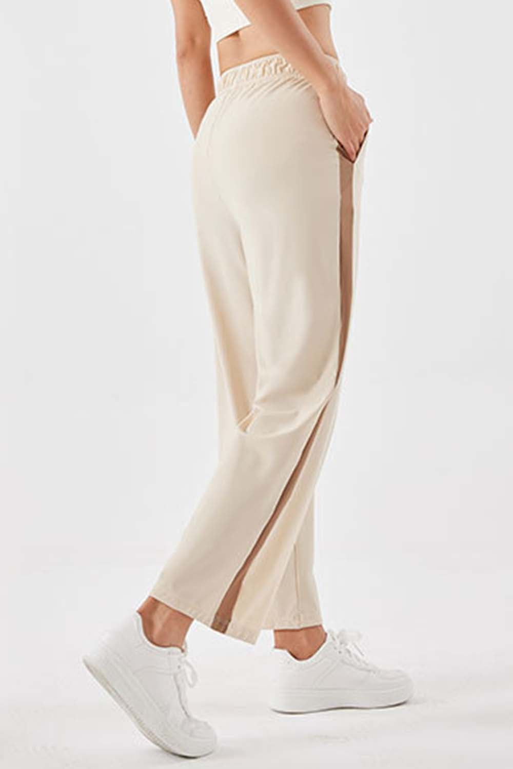 Seam Detail Long Pants BLUE ZONE PLANET