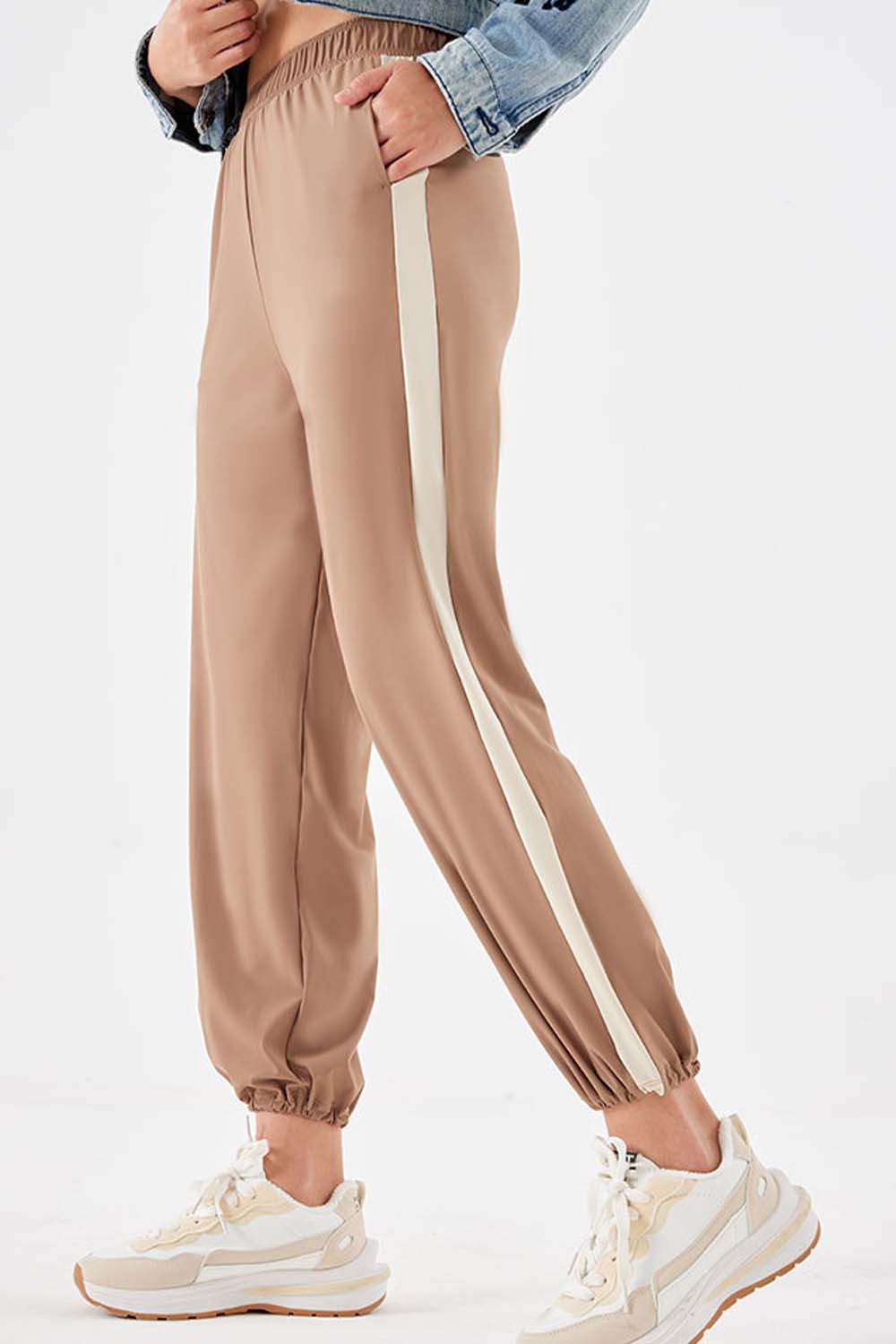 Seam Detail Long Pants BLUE ZONE PLANET