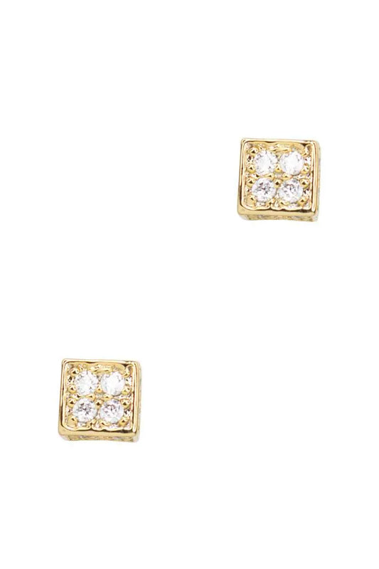Secret Box Square Stone Stud Earring Blue Zone Planet