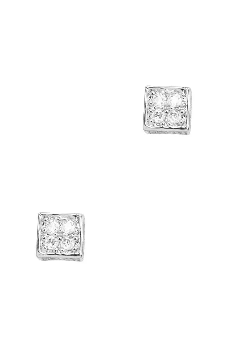 Secret Box Square Stone Stud Earring Blue Zone Planet