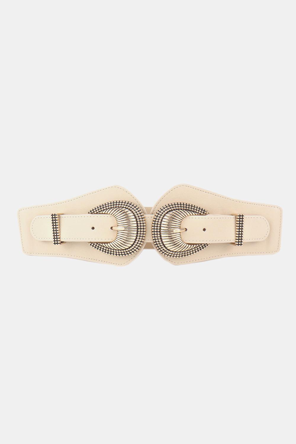 Shell Double Buckle Elastic Wide Belt BLUE ZONE PLANET