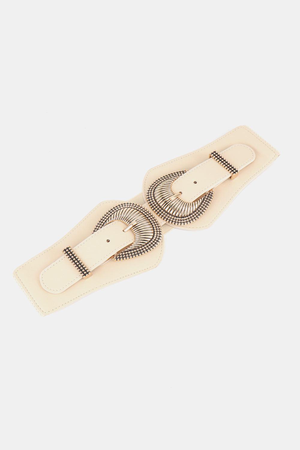 Shell Double Buckle Elastic Wide Belt BLUE ZONE PLANET