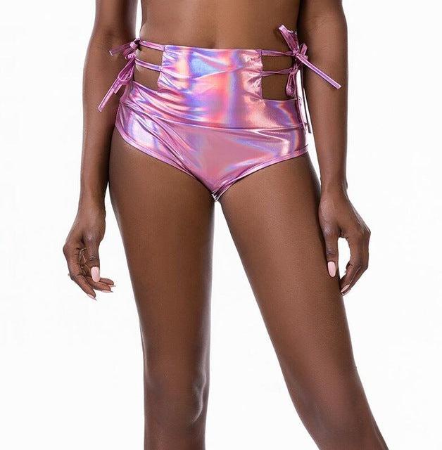 Shiny Laser Color Hot Pants Clubwear Shorts Blue Zone Planet