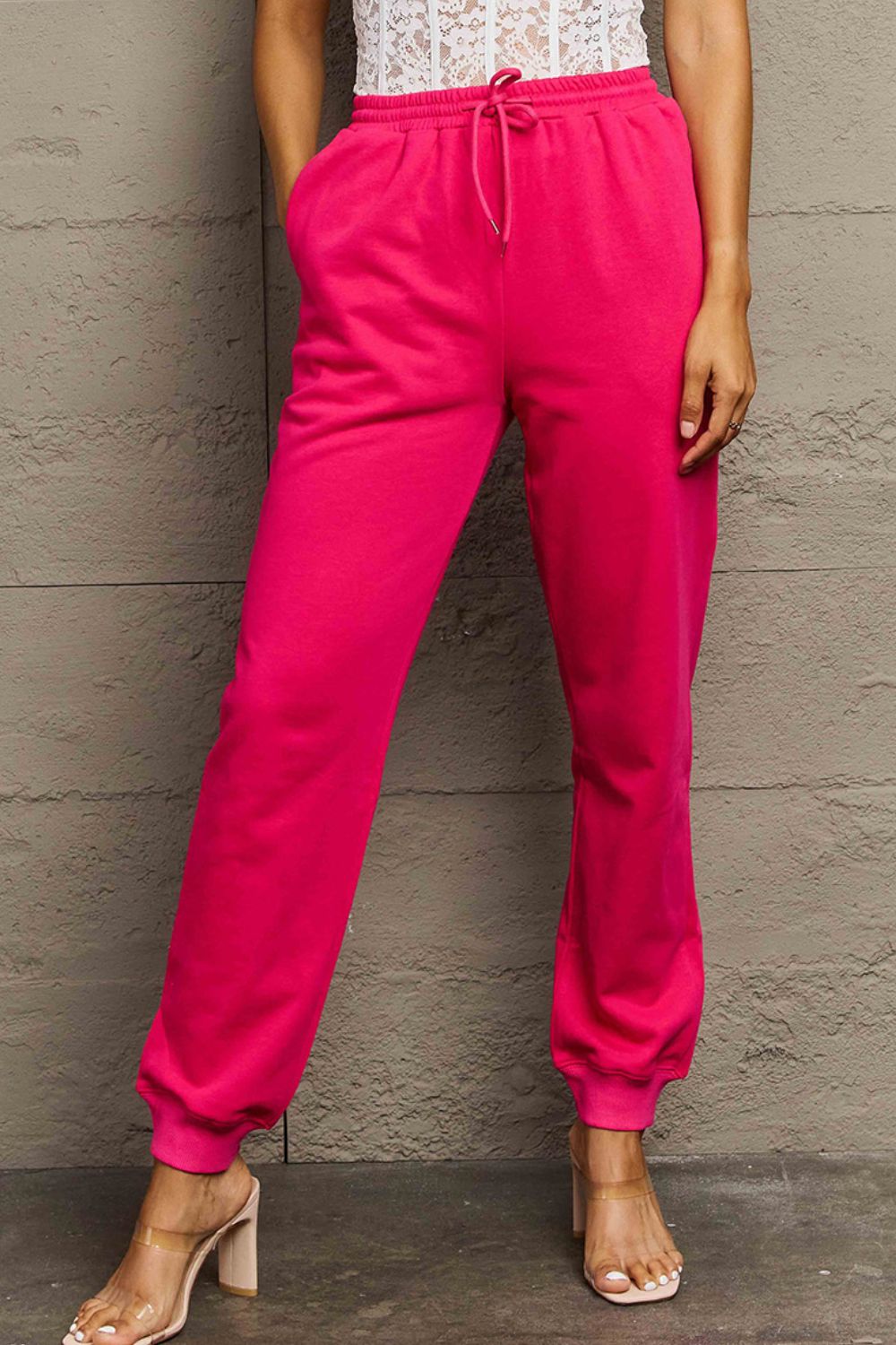 Simply Love Full Size Drawstring Sweatpants BLUE ZONE PLANET