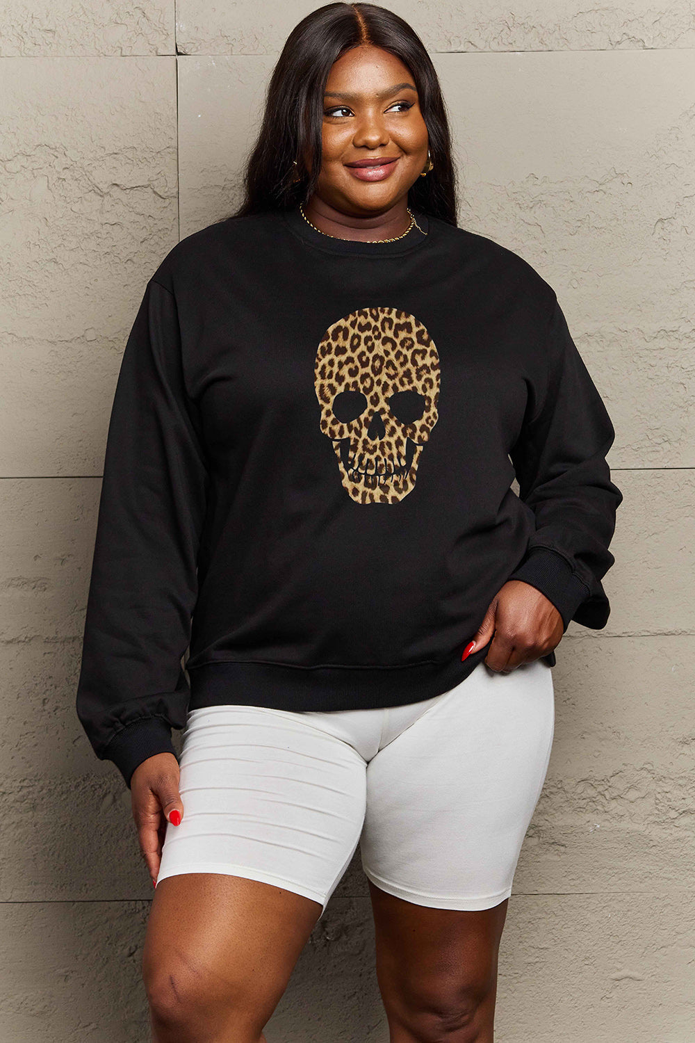 Simply Love Full Size Drop Shoulder Graphic Sweatshirt BLUE ZONE PLANET