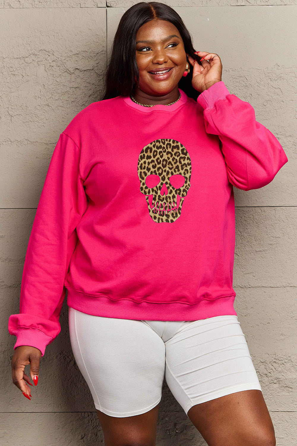Simply Love Full Size Drop Shoulder Graphic Sweatshirt BLUE ZONE PLANET