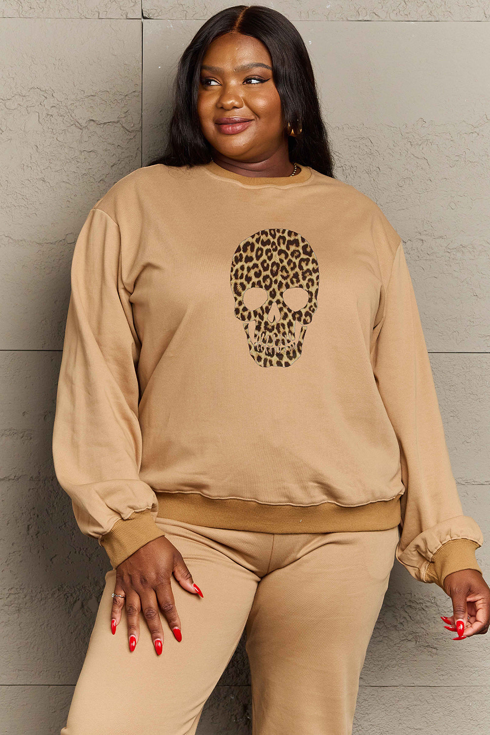 Simply Love Full Size Drop Shoulder Graphic Sweatshirt BLUE ZONE PLANET