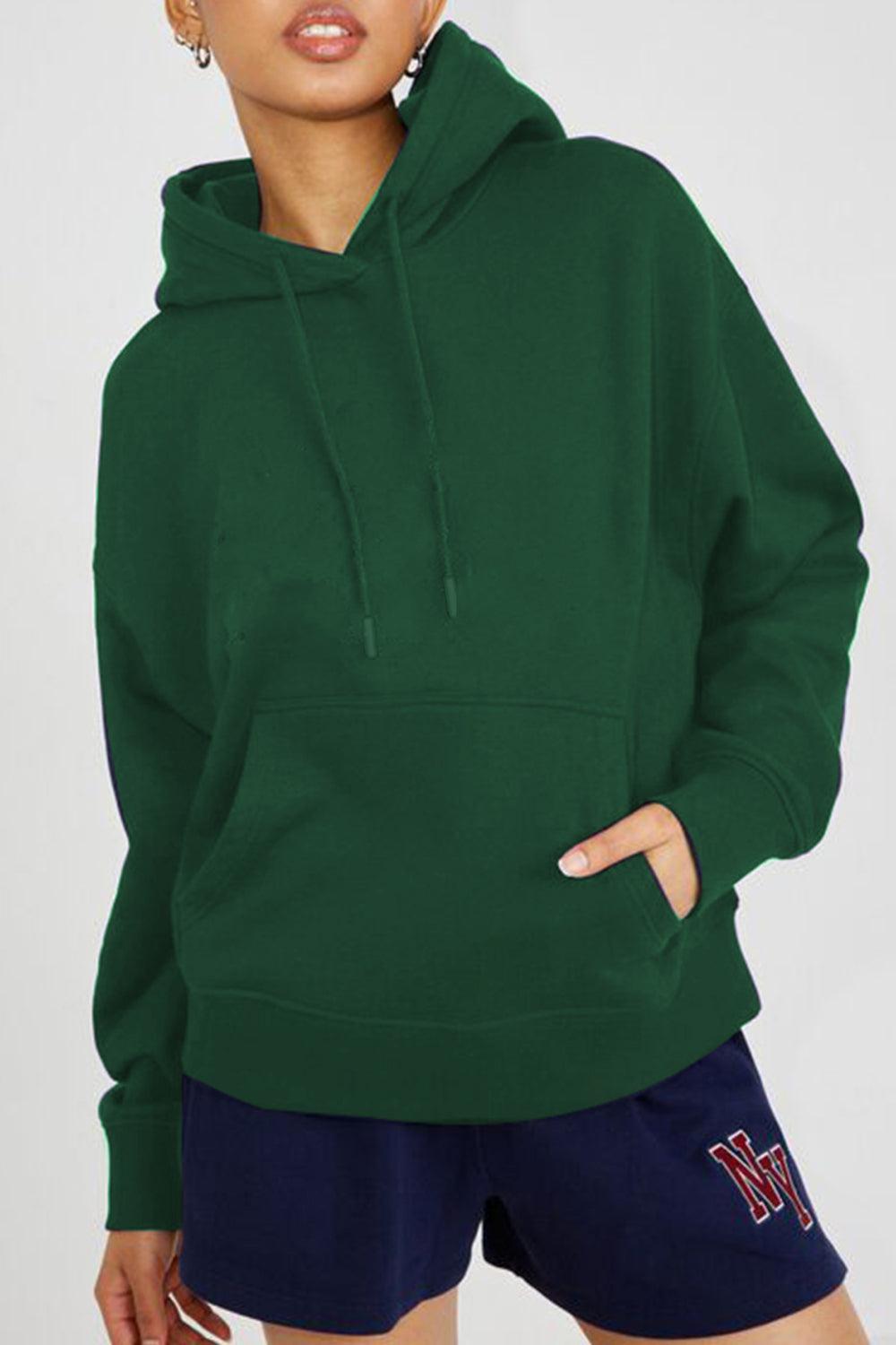 Simply Love Full Size Dropped Shoulder Floral Graphic Hoodie BLUE ZONE PLANET