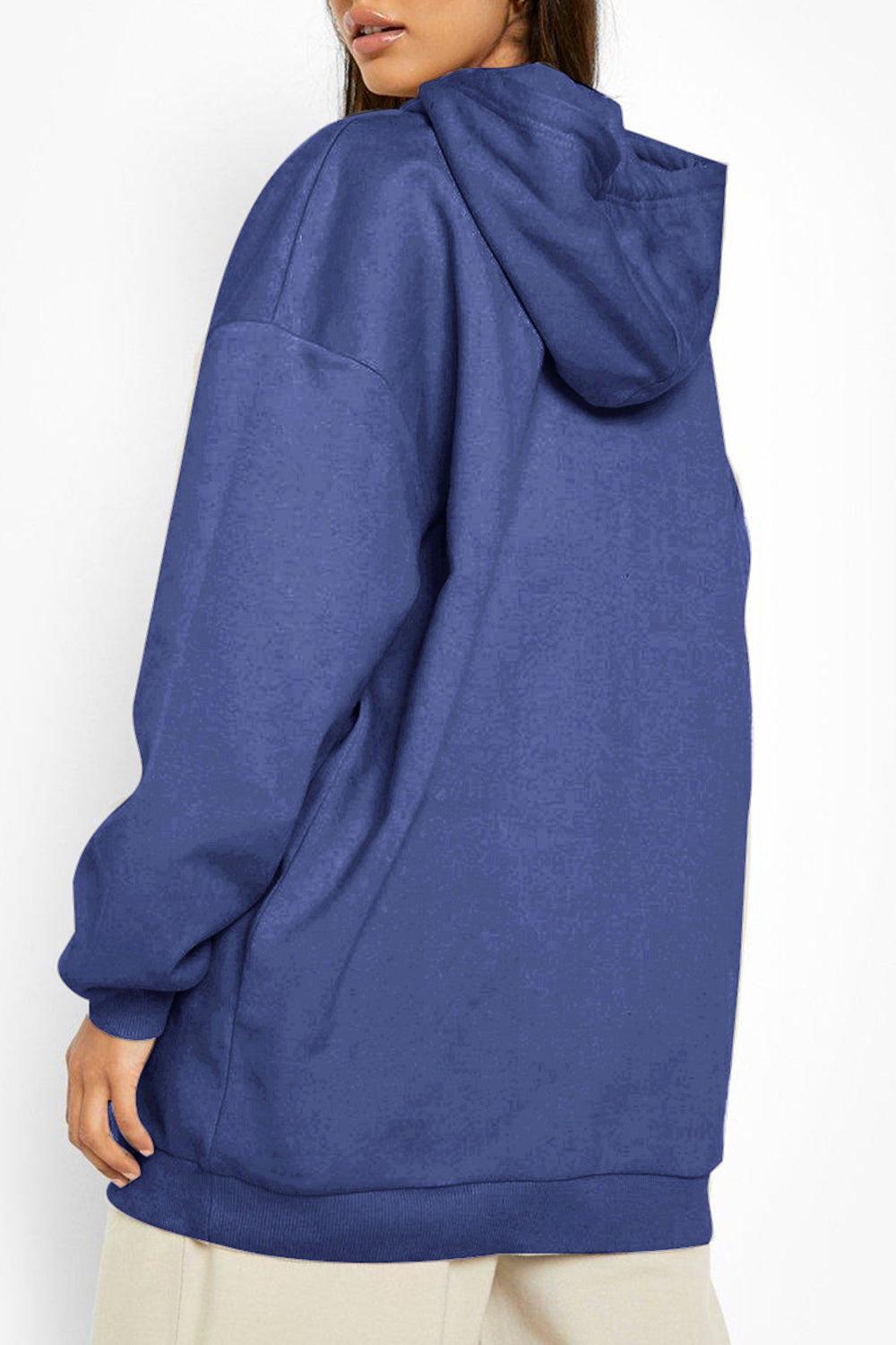 Simply Love Full Size Dropped Shoulder Star & Moon Graphic Hoodie BLUE ZONE PLANET