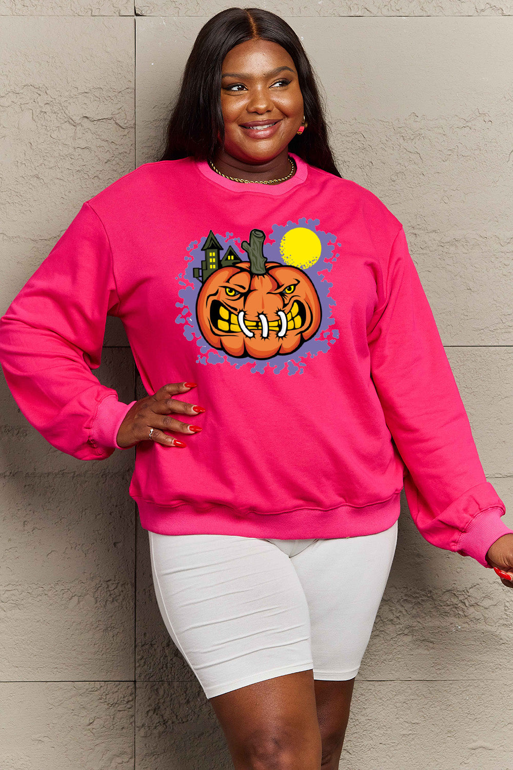 Simply Love Full Size Graphic Round Neck Sweatshirt BLUE ZONE PLANET