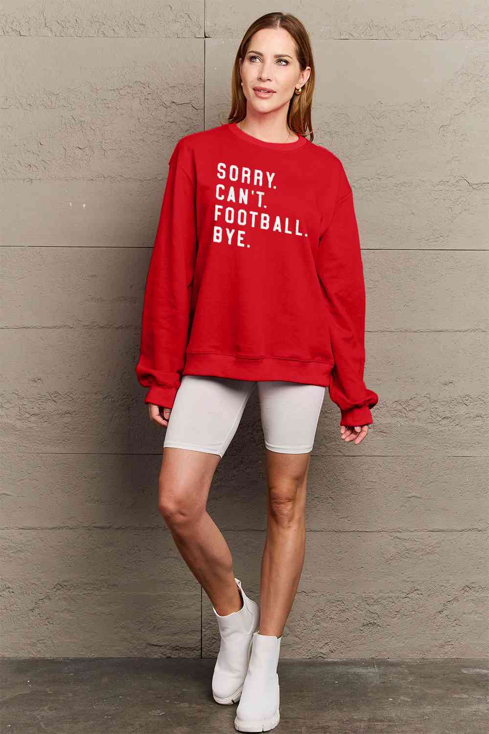 Simply Love Full Size Graphic Round Neck Sweatshirt BLUE ZONE PLANET