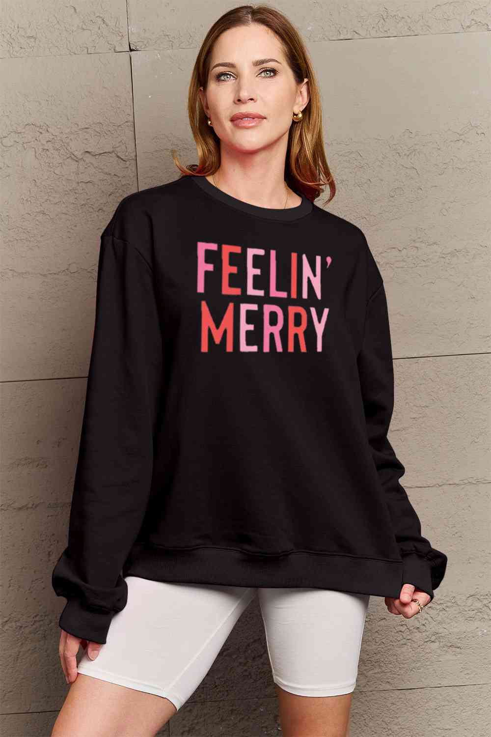 Simply Love Full Size Graphic Round Neck Sweatshirt BLUE ZONE PLANET