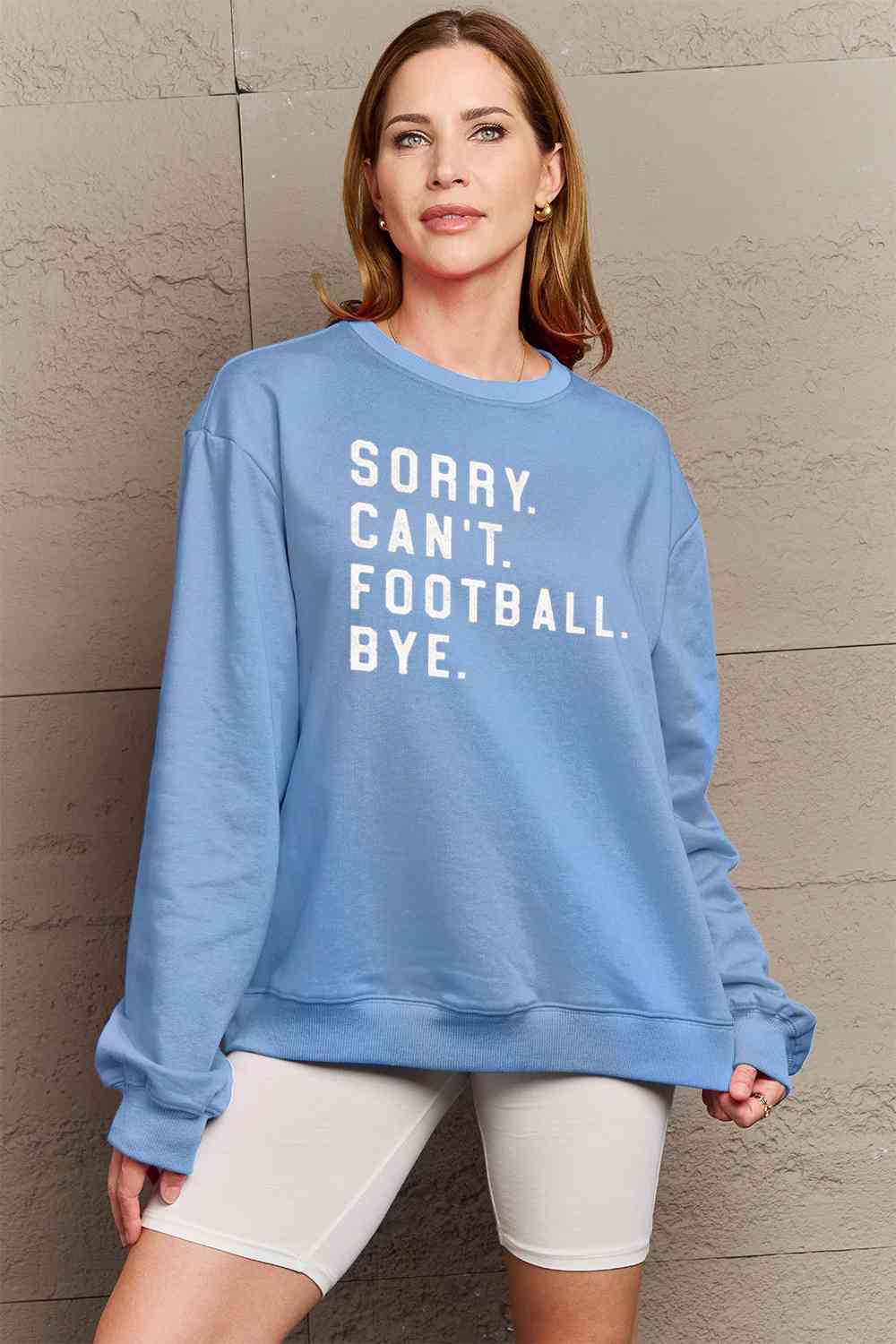 Simply Love Full Size Graphic Round Neck Sweatshirt BLUE ZONE PLANET