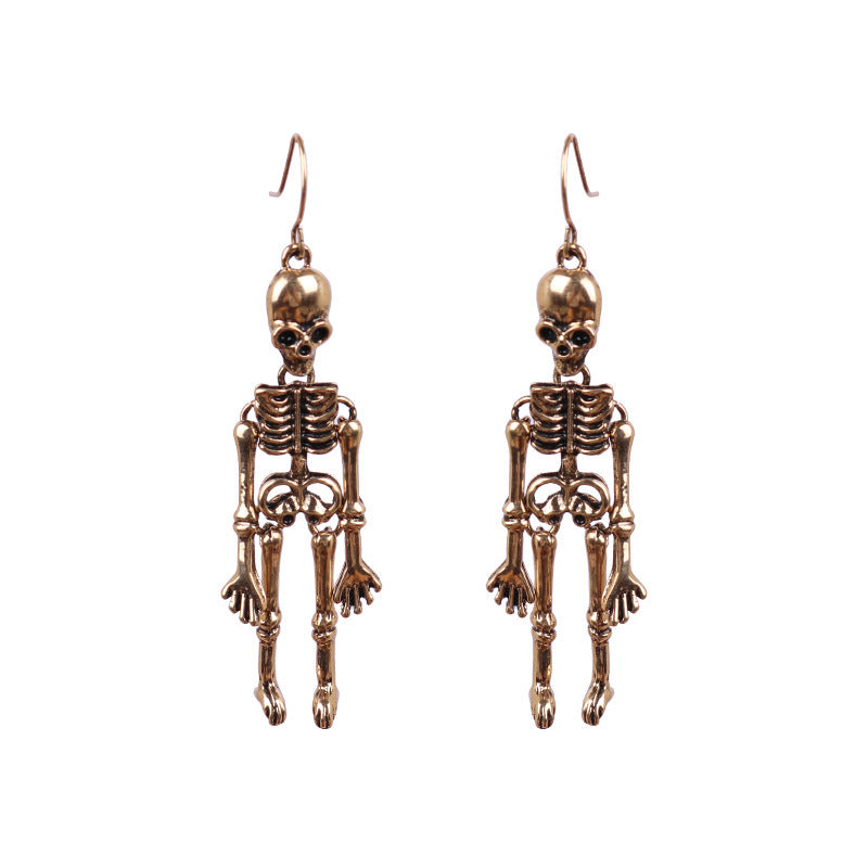Skeleton Alloy Earrings BLUE ZONE PLANET