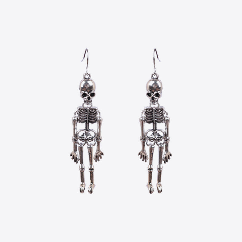 Skeleton Alloy Earrings BLUE ZONE PLANET