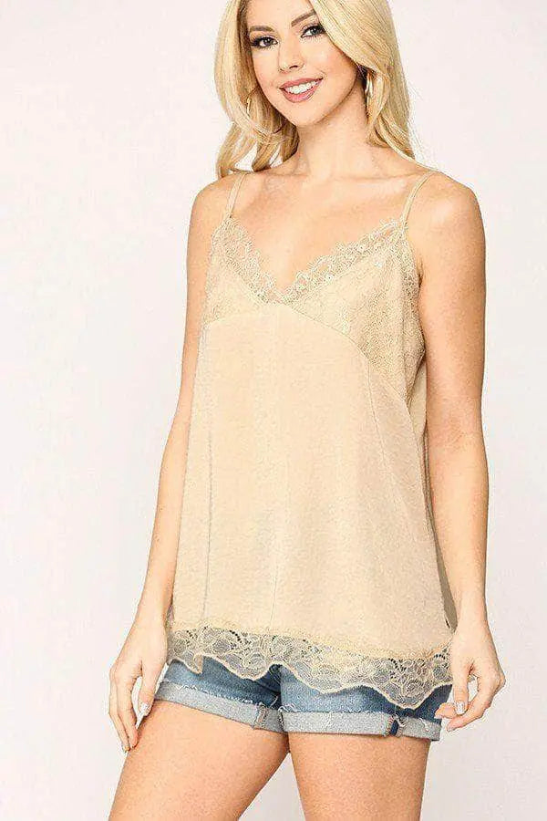 Sleek Satin Cami Top Blue Zone Planet