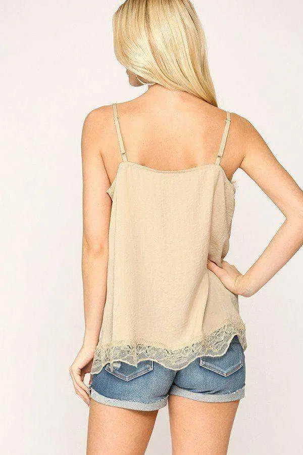 Sleek Satin Cami Top Blue Zone Planet