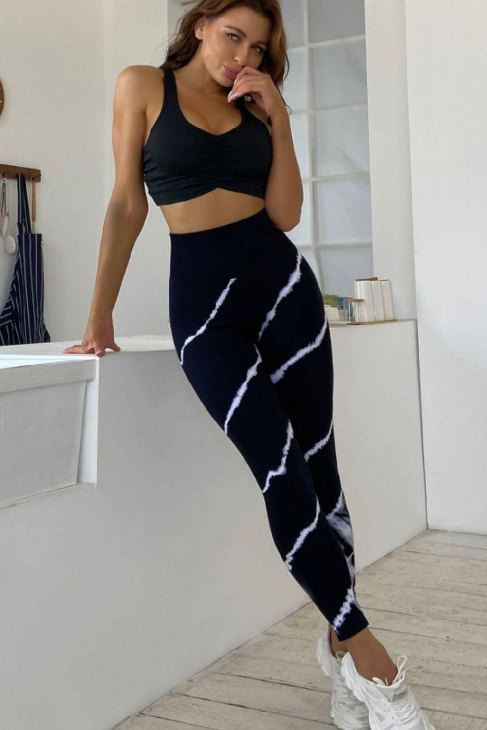 Slim Fit High Waist Long Active Pants BLUE ZONE PLANET
