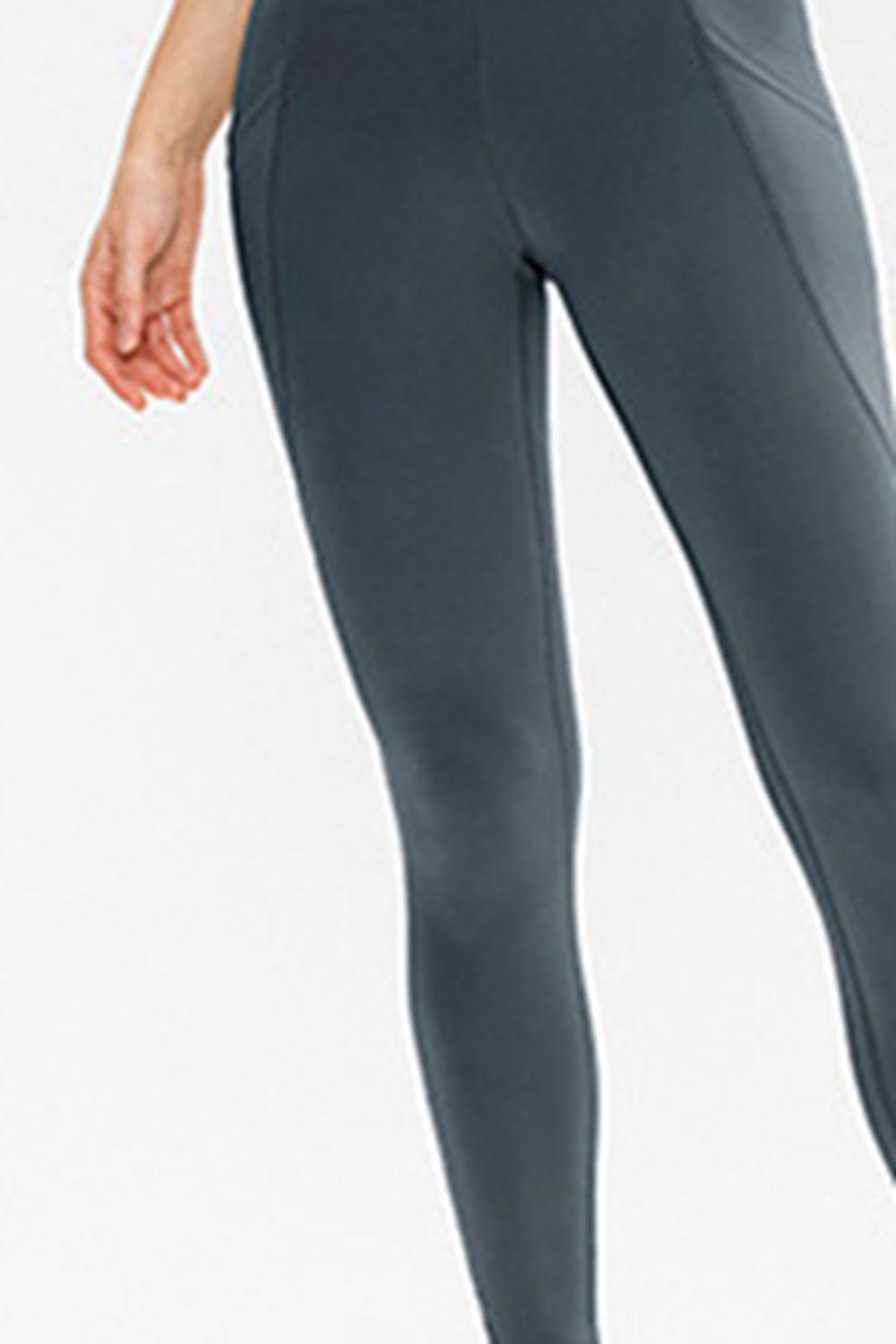 Slim Fit Long Active Leggings with Pockets BLUE ZONE PLANET