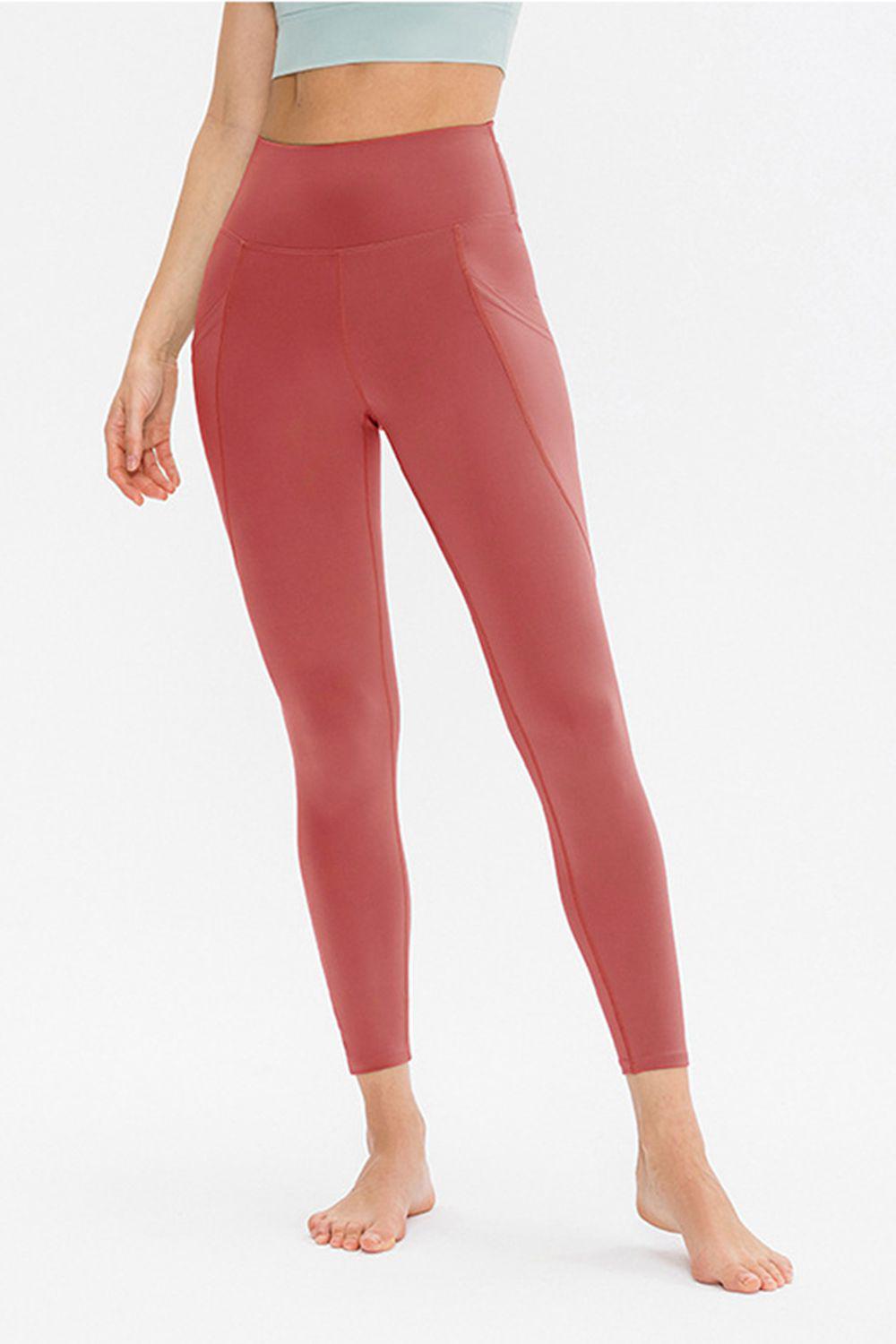 Slim Fit Long Active Leggings with Pockets BLUE ZONE PLANET