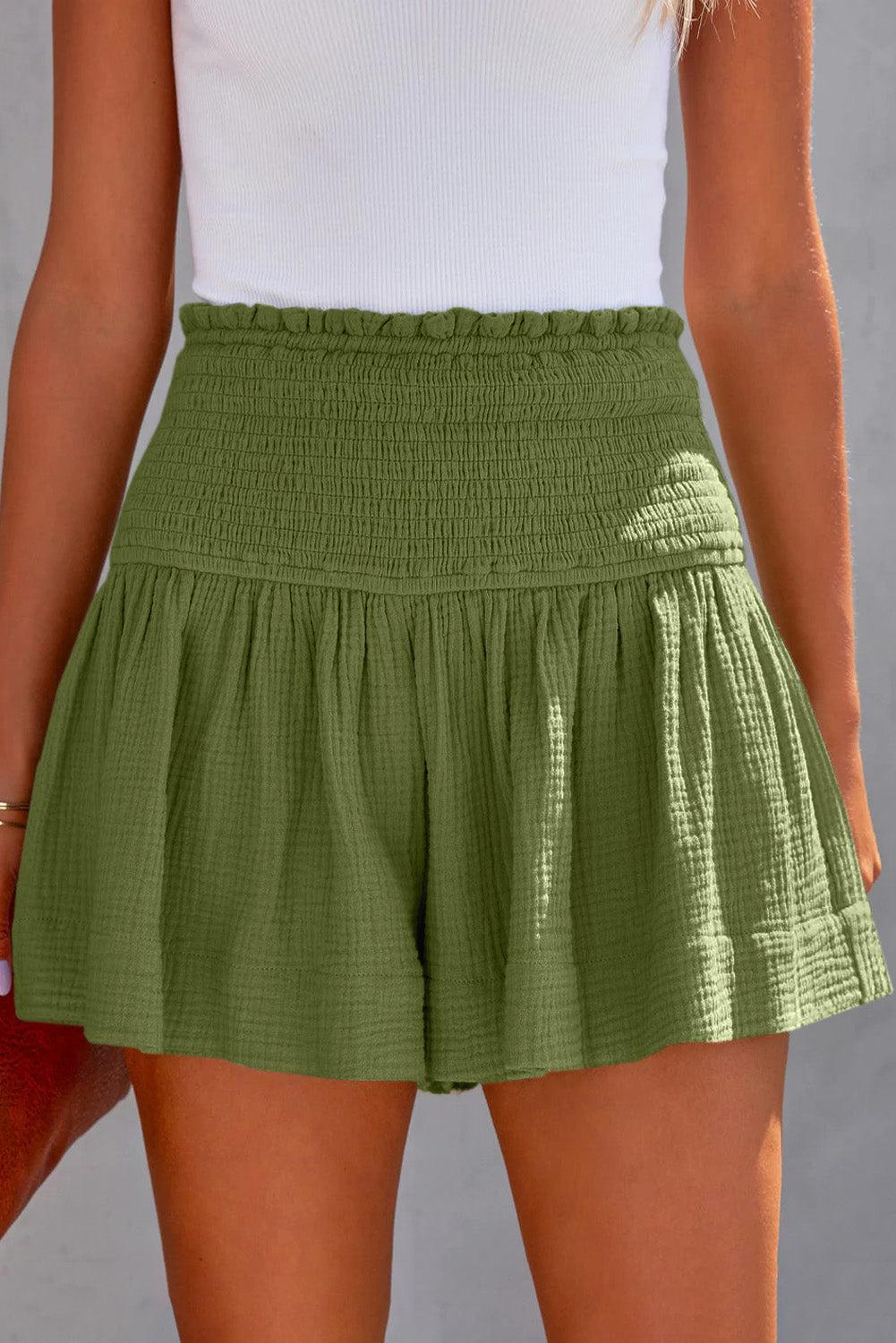 Smocked Waistband Shorts BLUE ZONE PLANET