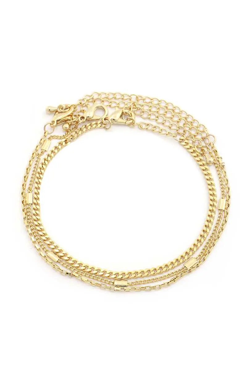Sodajo Curb Link Metal Bracelet Set Blue Zone Planet