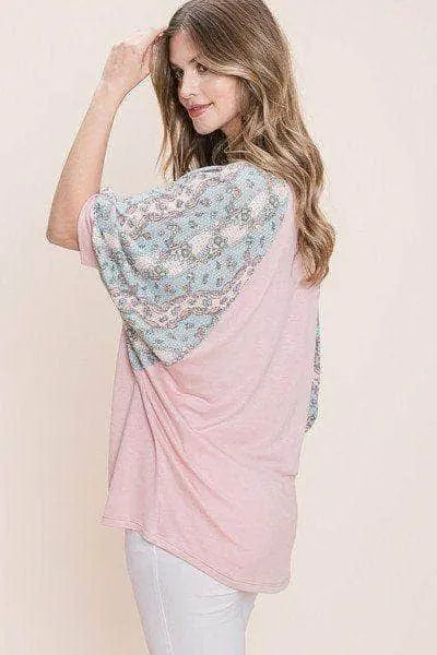Solid French Terry Fashion Top Blue Zone Planet