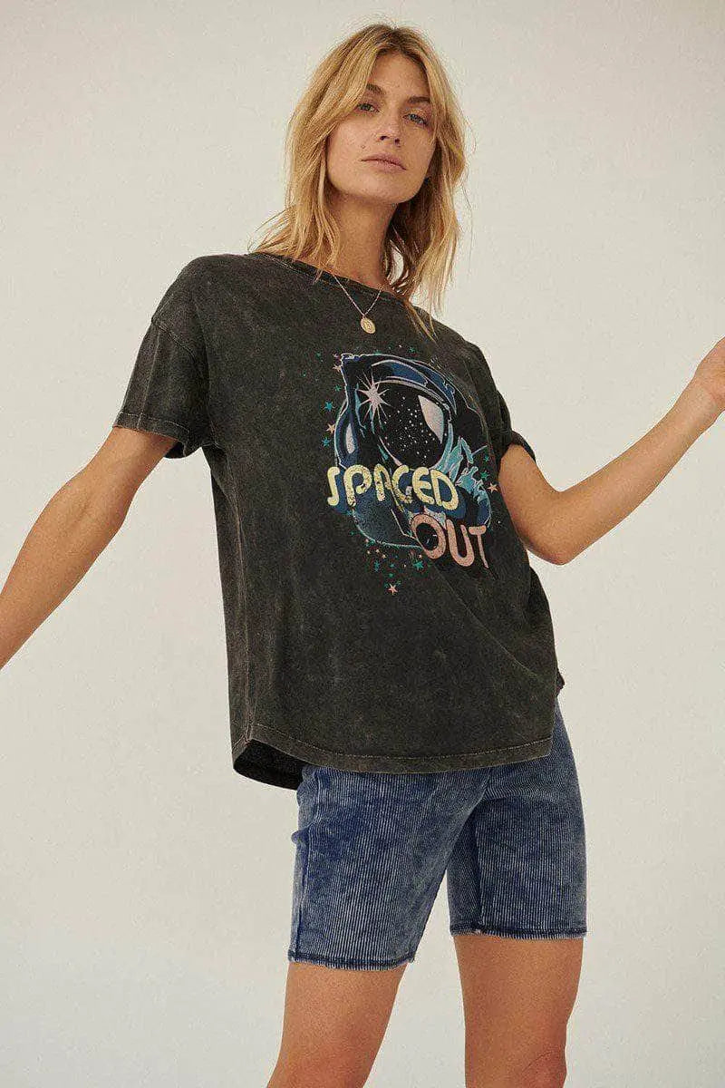 Spaced Out Graphic T-shirt Blue Zone Planet