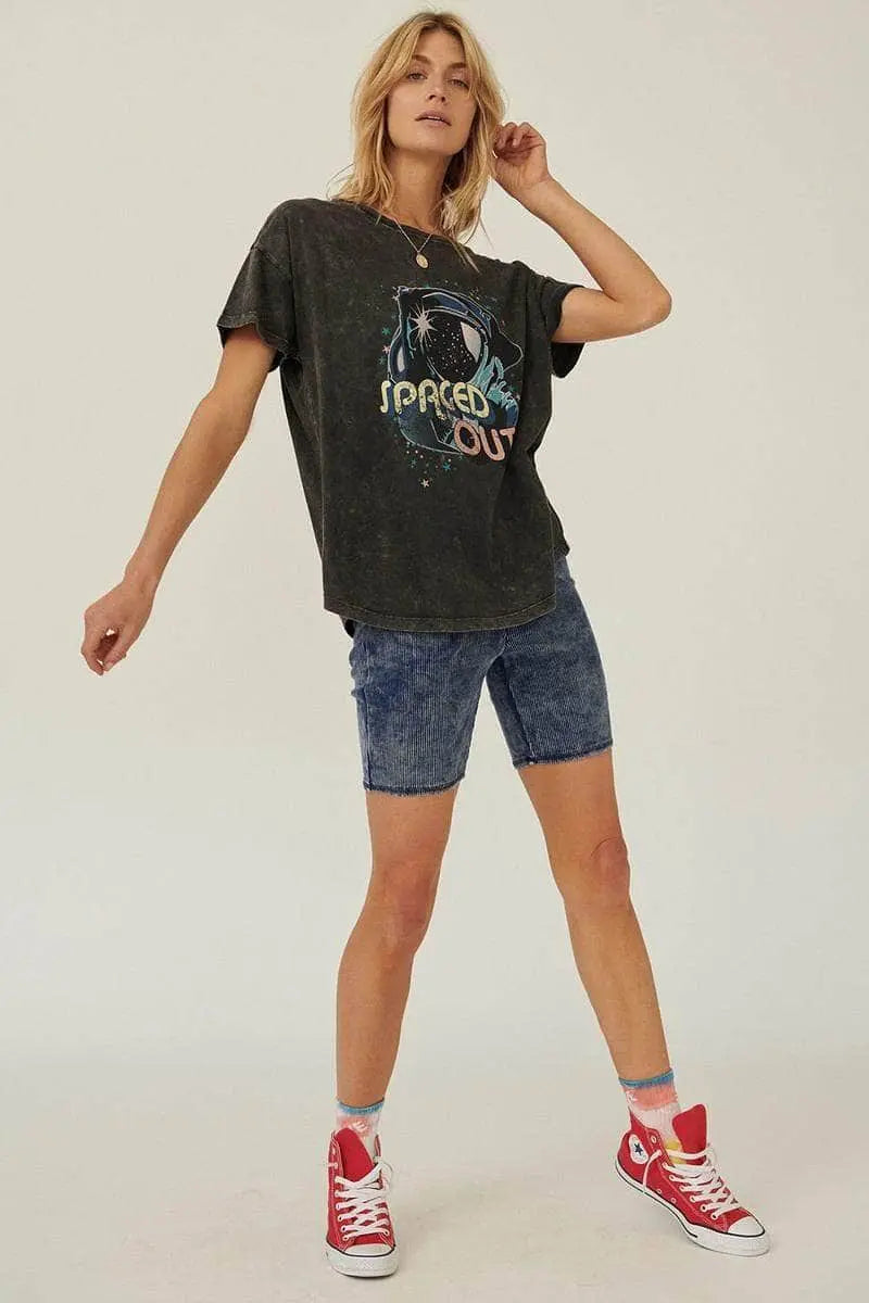 Spaced Out Graphic T-shirt Blue Zone Planet
