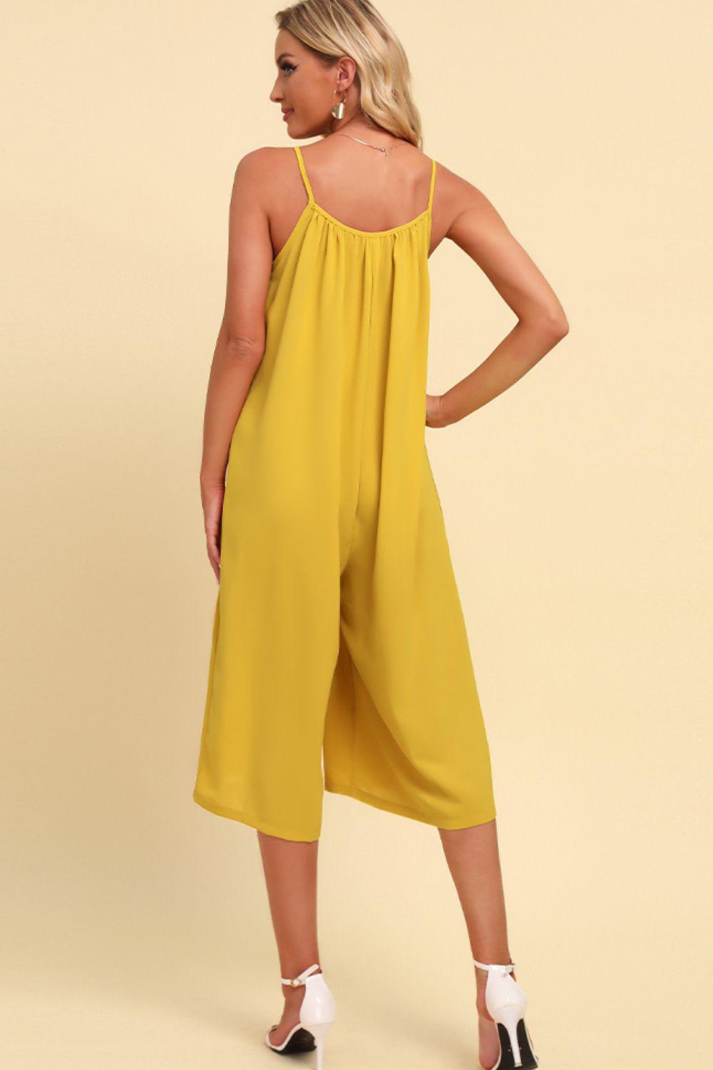 Spaghetti Strap Scoop Neck Jumpsuit BLUE ZONE PLANET