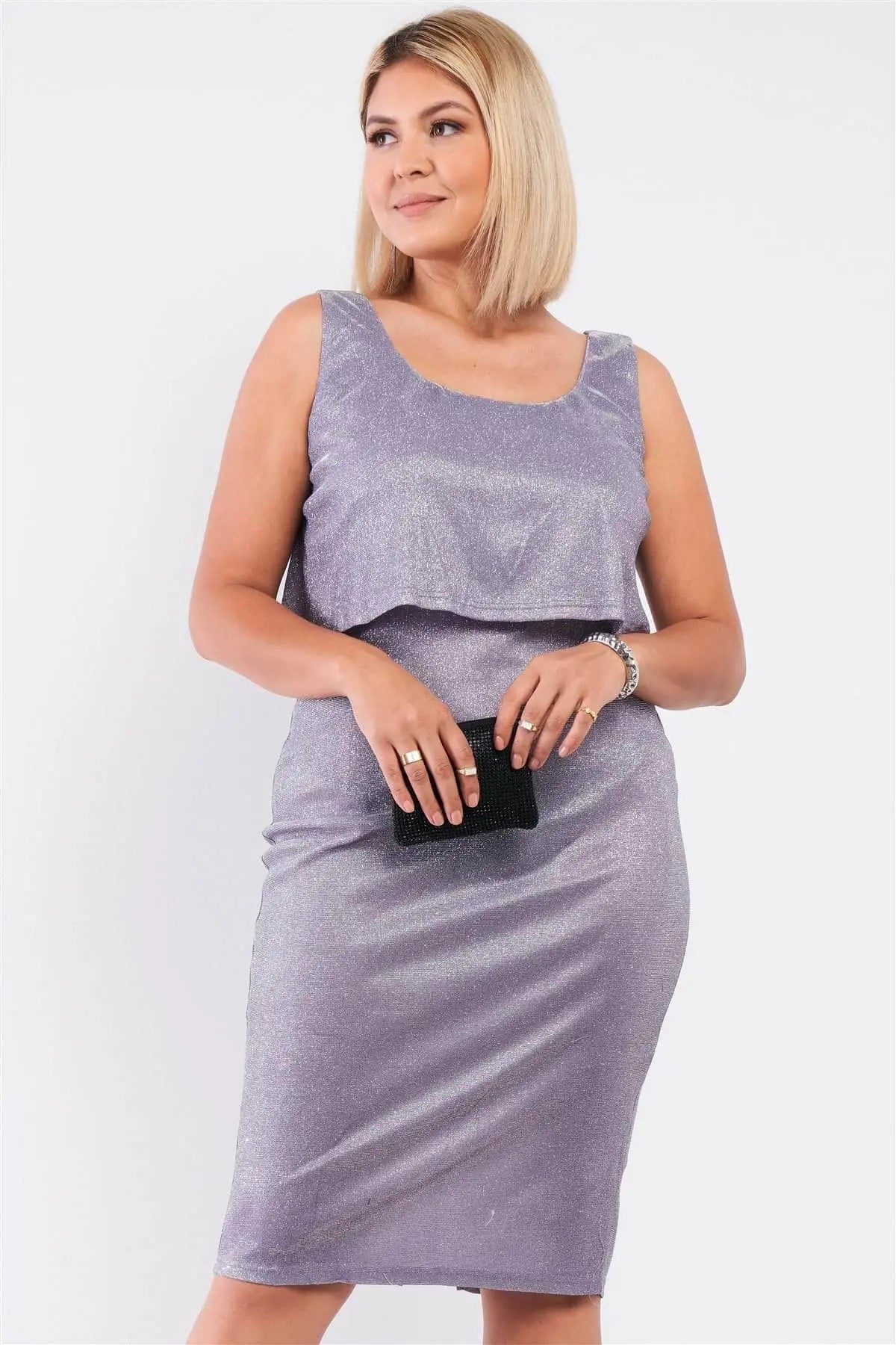 Special Date Night Sleeveless Layered Dress Blue Zone Planet
