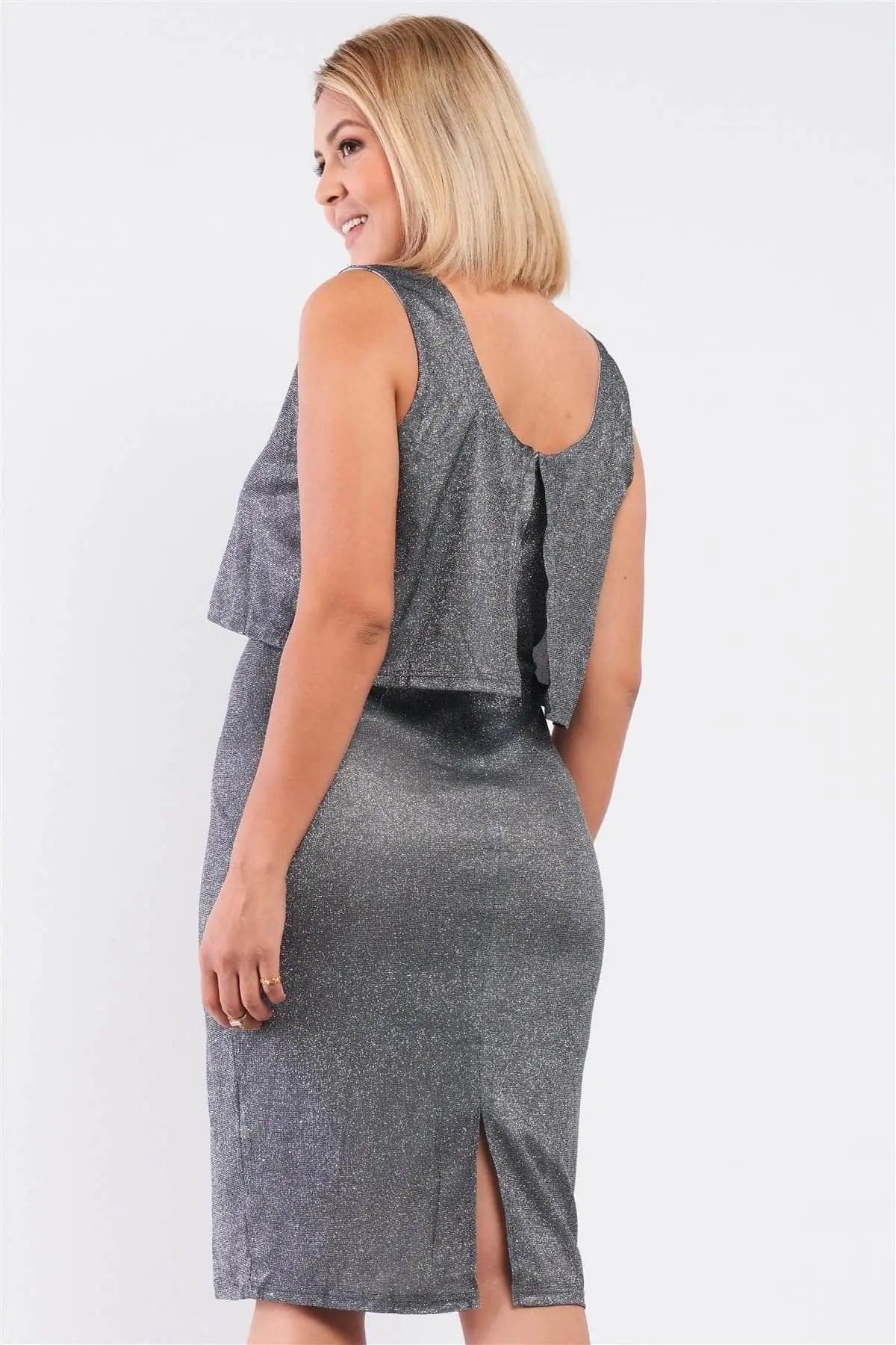 Special Date Night Sleeveless Layered Dress Blue Zone Planet