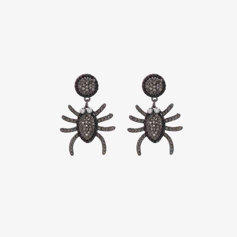 Spider Rhinestone Alloy Earrings BLUE ZONE PLANET