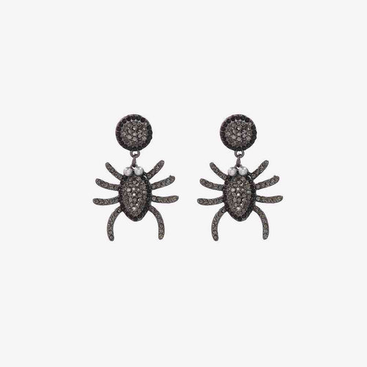 Spider Rhinestone Alloy Earrings BLUE ZONE PLANET