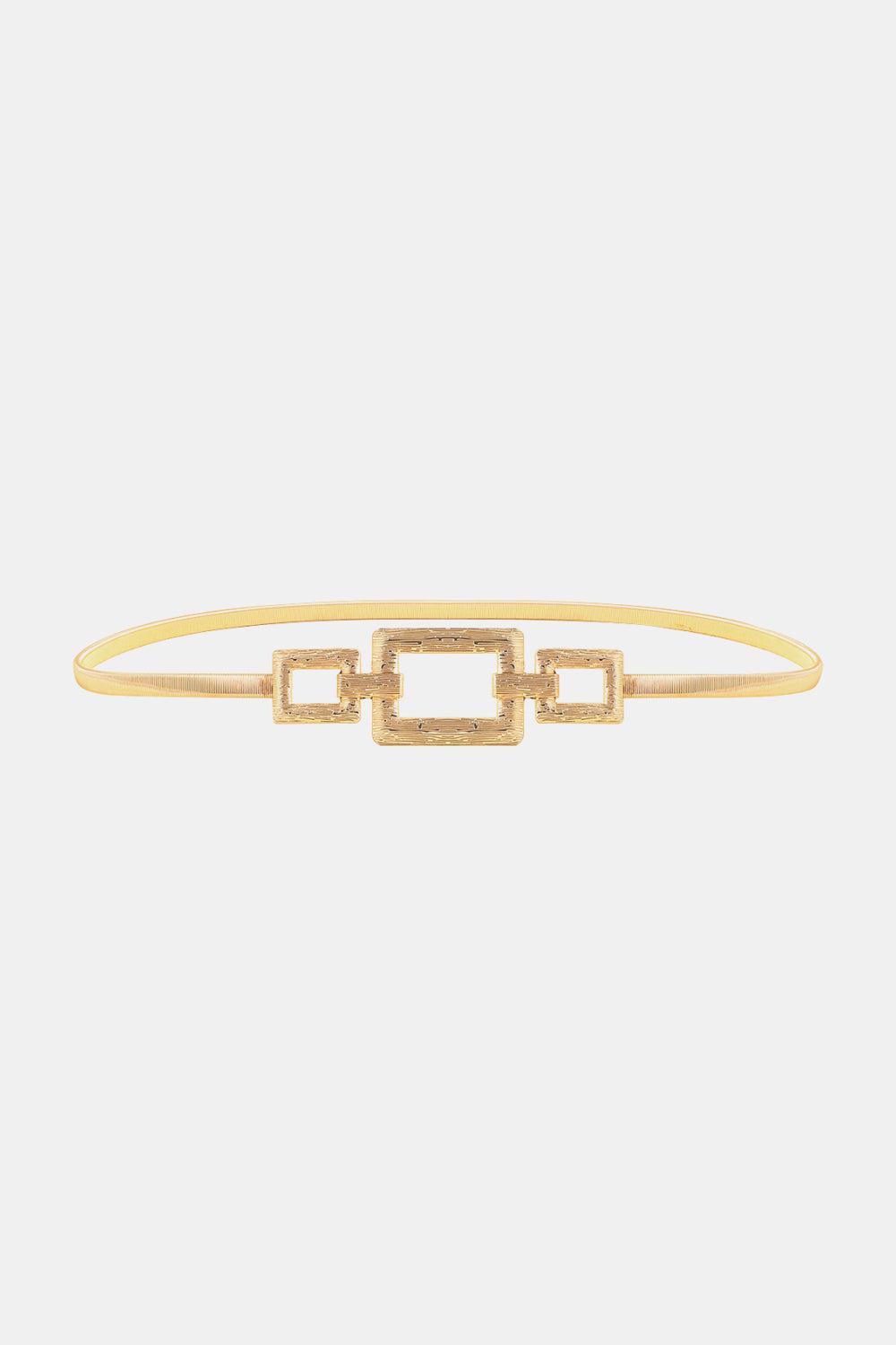 Square Shape Zinc Alloy Buckle Iron Belt BLUE ZONE PLANET