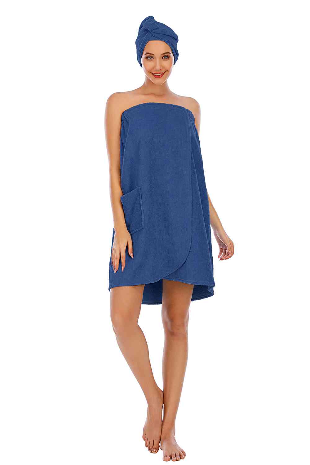 Strapless Robe with pocket BLUE ZONE PLANET