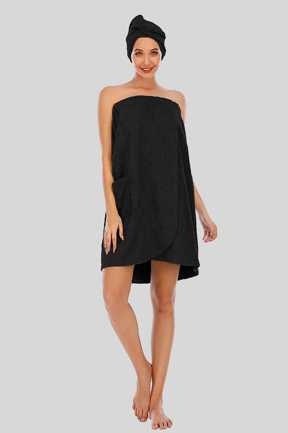 Strapless Robe with pocket BLUE ZONE PLANET