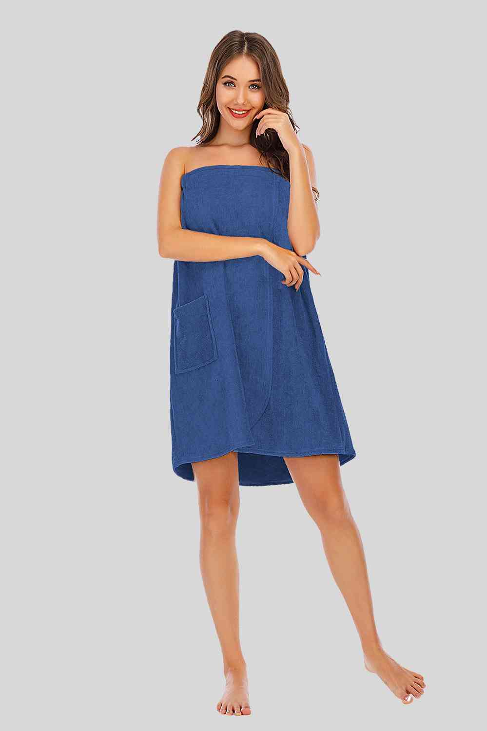 Strapless Robe with pocket BLUE ZONE PLANET