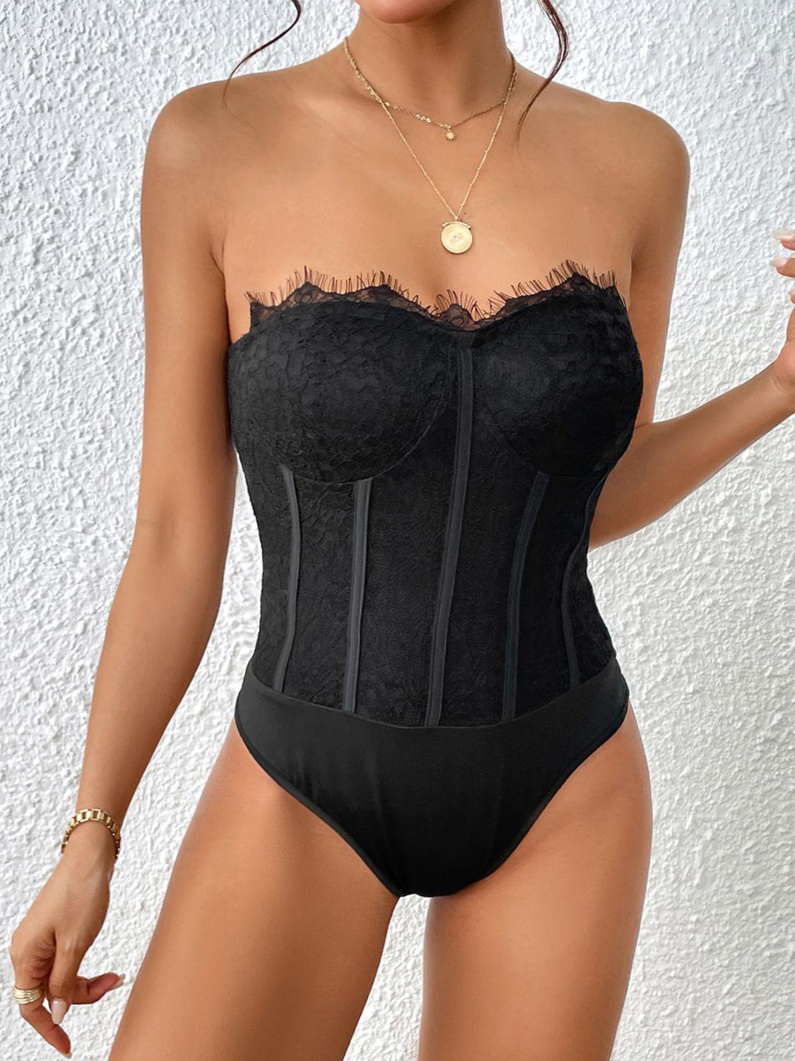 Strapless Sweetheart Neck Bodysuit BLUE ZONE PLANET