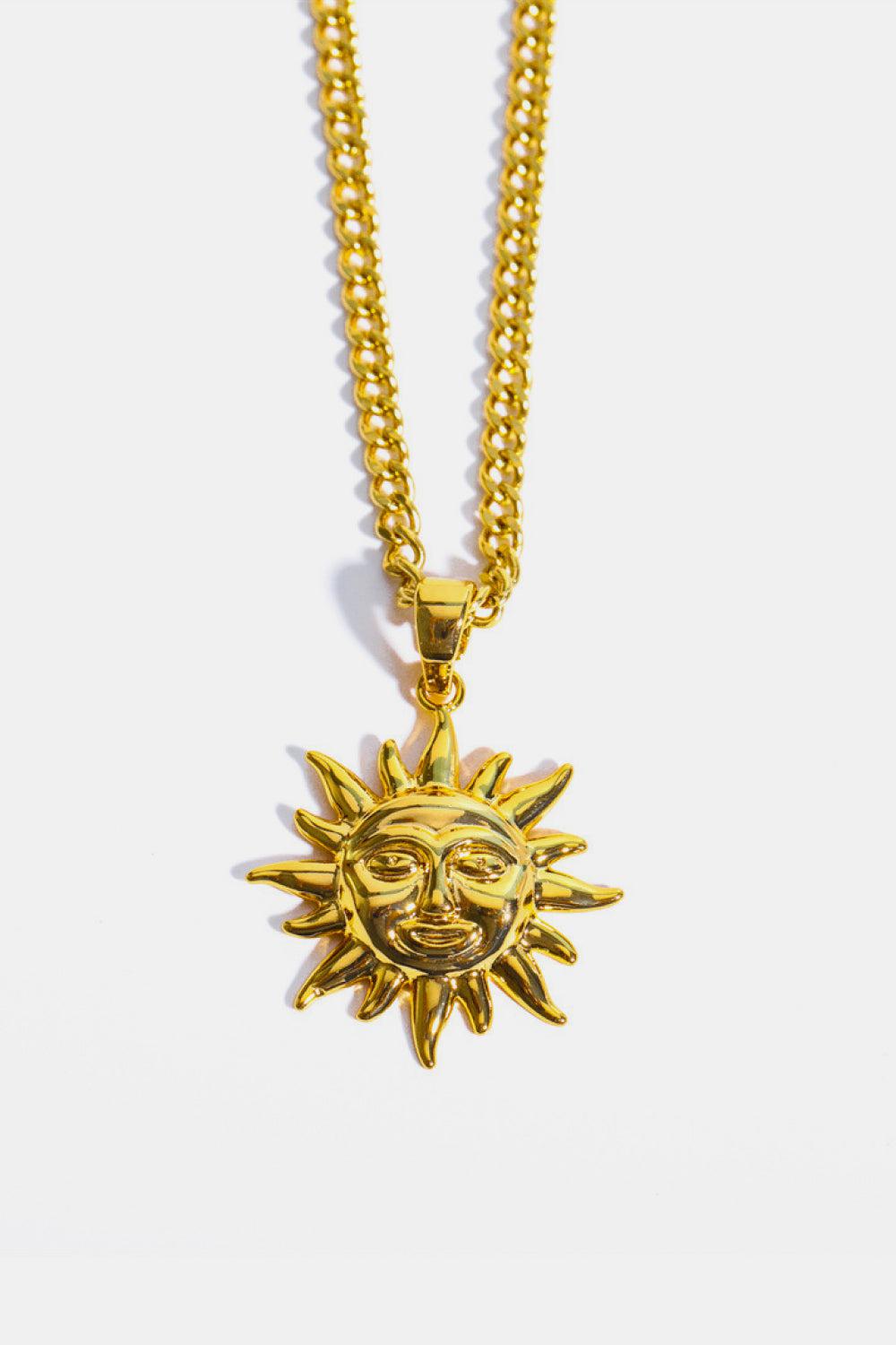 Sun Pendant Copper Necklace BLUE ZONE PLANET
