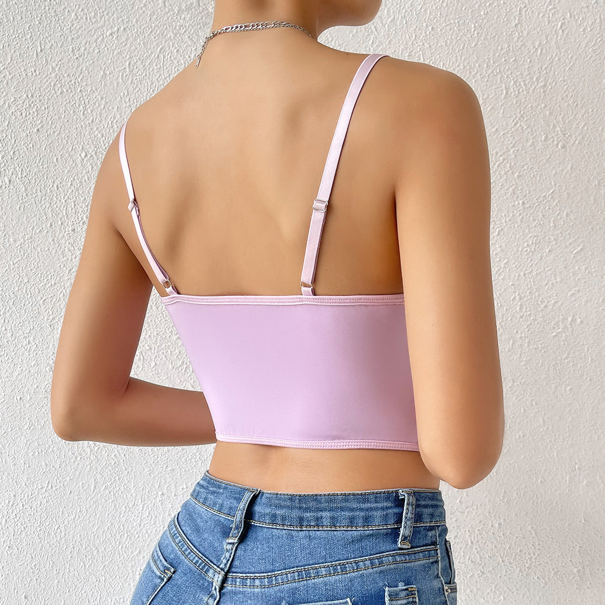 Blue Zone Planet | Sweetheart Neck Lace Detail Cami BLUE ZONE PLANET