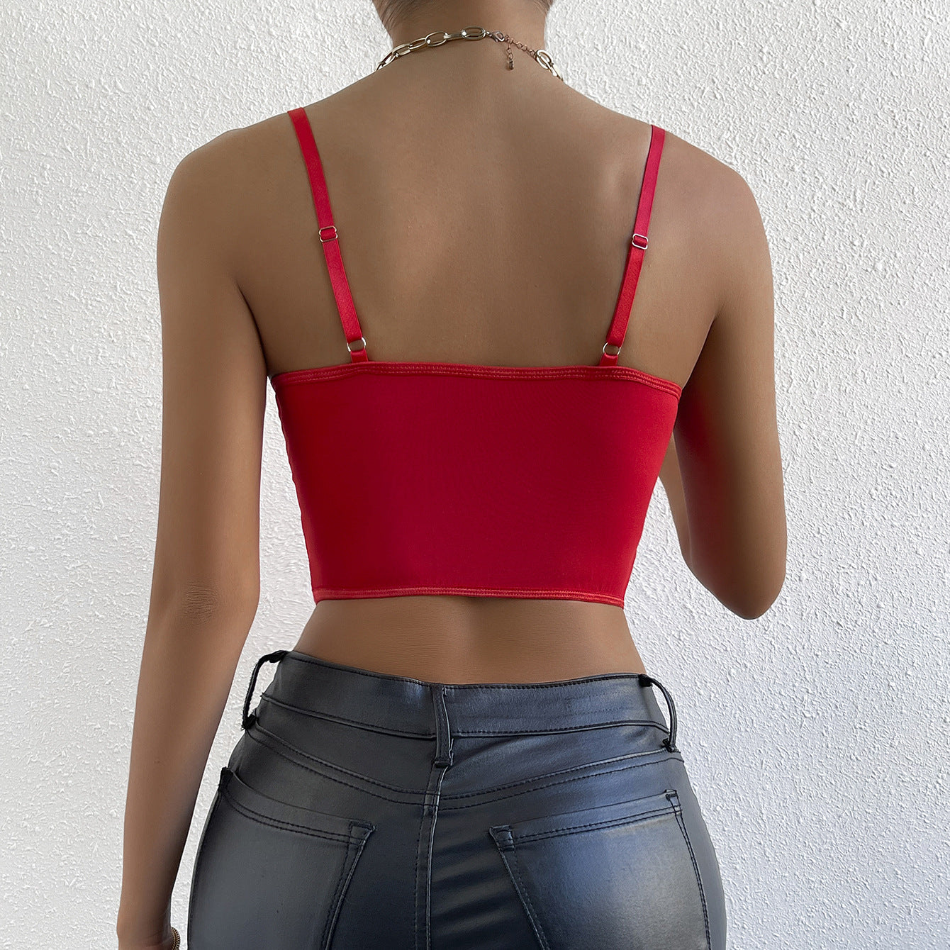 Blue Zone Planet | Sweetheart Neck Lace Detail Cami BLUE ZONE PLANET