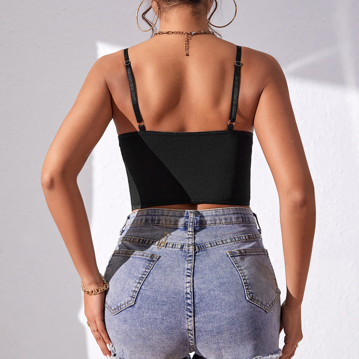 Blue Zone Planet | Sweetheart Neck Lace Detail Cami BLUE ZONE PLANET